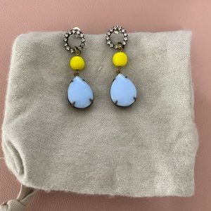 Lulu frost crystal and enamel drop earrings